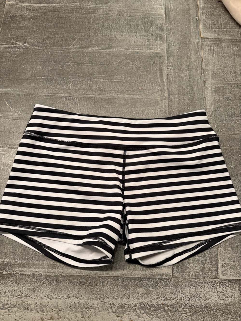 Born Primitive Black & White Striped Women’s Athletic Shorts